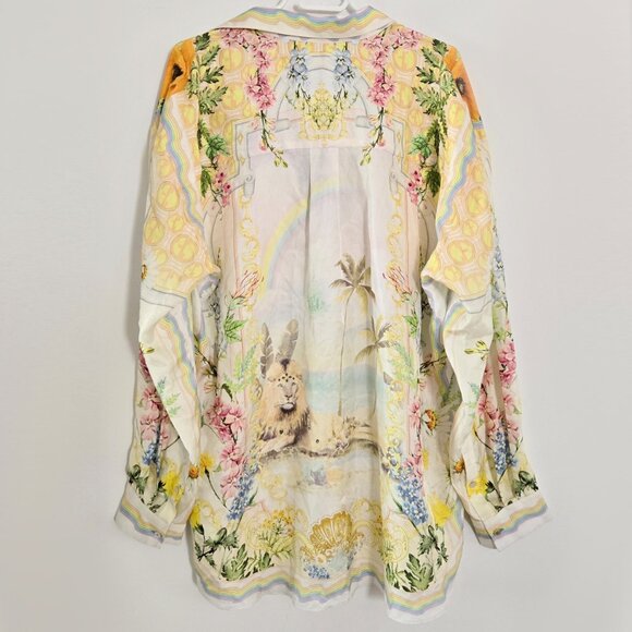 Camilla Delirium Days Mens Oversized Silk Shirt Medium b112E - Picture 4 of 10